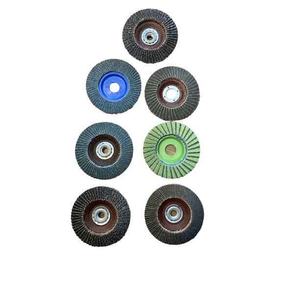 Norton Neon And Blue Fire Flap Discs 4 1/2 Various Grits 7 Count - Picture 8 of 8